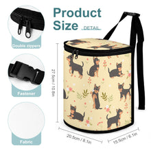 Load image into Gallery viewer, Flower Garden Black and Tan Chihuahuas Multipurpose Car Storage Bag - 4 Colors-Car Accessories-Bags, Car Accessories, Chihuahua-10