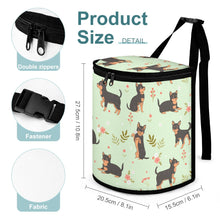 Load image into Gallery viewer, Flower Garden Black and Tan Chihuahuas Multipurpose Car Storage Bag - 4 Colors-Car Accessories-Bags, Car Accessories, Chihuahua-4