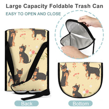 Load image into Gallery viewer, Flower Garden Black and Tan Chihuahuas Multipurpose Car Storage Bag - 4 Colors-Car Accessories-Bags, Car Accessories, Chihuahua-6