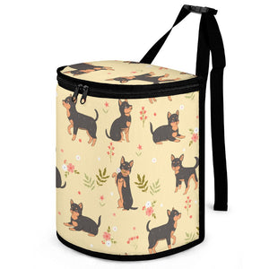 Flower Garden Black and Tan Chihuahuas Multipurpose Car Storage Bag - 4 Colors-Car Accessories-Bags, Car Accessories, Chihuahua-ONE SIZE-Moccasin-5