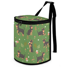 Load image into Gallery viewer, Flower Garden Black and Tan Chihuahuas Multipurpose Car Storage Bag - 4 Colors-Car Accessories-Bags, Car Accessories, Chihuahua-ONE SIZE-OliveDrab-13