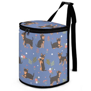 Flower Garden Black and Tan Chihuahuas Multipurpose Car Storage Bag - 4 Colors-Car Accessories-Bags, Car Accessories, Chihuahua-ONE SIZE-CornflowerBlue-9