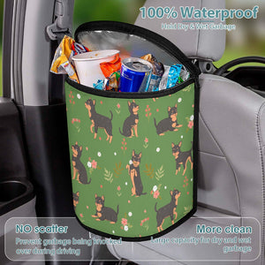 Flower Garden Black and Tan Chihuahuas Multipurpose Car Storage Bag - 4 Colors-Car Accessories-Bags, Car Accessories, Chihuahua-18