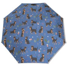 Load image into Gallery viewer, Flower Garden Black Chihuahuas Umbrella-Accessories-Accessories,Dog Mom Gifts,Umbrella-11