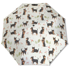 Load image into Gallery viewer, Flower Garden Black Chihuahuas Umbrella-Accessories-Accessories,Dog Mom Gifts,Umbrella-16