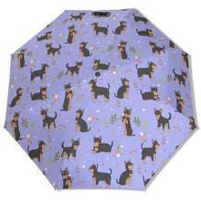 Load image into Gallery viewer, Flower Garden Black Chihuahuas Umbrella-Accessories-Accessories,Dog Mom Gifts,Umbrella-1