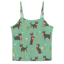 Load image into Gallery viewer, Flower Garden Black Chihuahuas Women's Cami and Shorts Pajama Set-17