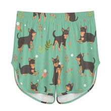 Load image into Gallery viewer, Flower Garden Black Chihuahuas Women's Cami and Shorts Pajama Set-20