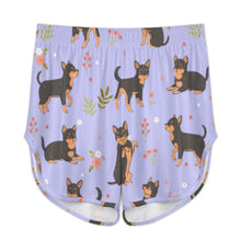 Load image into Gallery viewer, Flower Garden Black Chihuahuas Women's Cami and Shorts Pajama Set-8