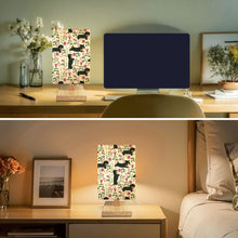 Load image into Gallery viewer, Flower Garden Black Dachshund Desktop Table Lamp-Desk Lamps-Christmas,Dachshund,Dog Dad Gifts,Dog Mom Gifts,Home Decor,Lamp-6