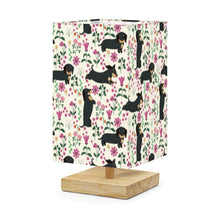 Load image into Gallery viewer, Flower Garden Black Dachshund Desktop Table Lamp-Desk Lamps-Christmas,Dachshund,Dog Dad Gifts,Dog Mom Gifts,Home Decor,Lamp-US Plug-2