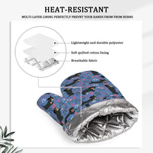 Load image into Gallery viewer, Flower Garden Black Dachshund Oven Mitts and Pot Holder Set-Kitchen Decor-Accessories,Dachshund,Dog Mom Gifts-12