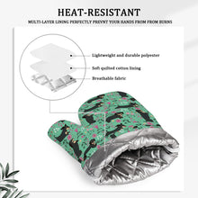 Load image into Gallery viewer, Flower Garden Black Dachshund Oven Mitts and Pot Holder Set-Kitchen Decor-Accessories,Dachshund,Dog Mom Gifts-10