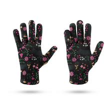 Load image into Gallery viewer, Flower Garden Black Dachshund Touch Screen Gloves-Accessories-Accessories, Dachshund, Dog Dad Gifts, Dog Mom Gifts, Gloves-13