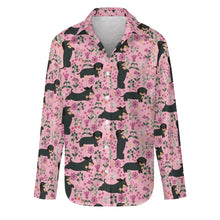 Load image into Gallery viewer, Flower Garden Black Dachshund Women&#39;s Shirt-Apparel-Apparel,Dachshund,Dog Mom Gifts,Shirt-11