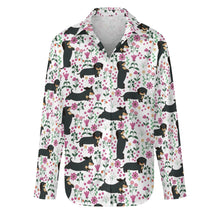 Load image into Gallery viewer, Flower Garden Black Dachshund Women&#39;s Shirt-Apparel-Apparel,Dachshund,Dog Mom Gifts,Shirt-8