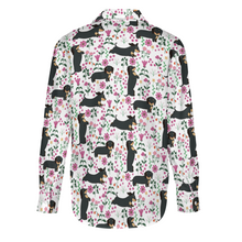 Load image into Gallery viewer, Flower Garden Black Dachshund Women&#39;s Shirt-Apparel-Apparel,Dachshund,Dog Mom Gifts,Shirt-9