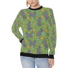 Load image into Gallery viewer, Flower Garden Black Labs Women&#39;s Sweatshirt - 5 Colors-Apparel-Apparel, Black Labrador, Labrador, Shirt, Sweatshirt, T Shirt-Green-S-3