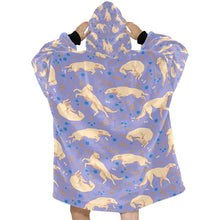Load image into Gallery viewer, Flower Garden Borzoi Blanket Hoodie-Blanket-Apparel, Blanket Hoodie, Blankets, Borzoi, Dog Mom Gifts-12