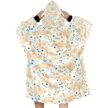 Load image into Gallery viewer, Flower Garden Borzoi Blanket Hoodie-Blanket-Apparel, Blanket Hoodie, Blankets, Borzoi, Dog Mom Gifts-15