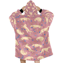 Load image into Gallery viewer, Flower Garden Borzoi Blanket Hoodie-Blanket-Apparel, Blanket Hoodie, Blankets, Borzoi, Dog Mom Gifts-21