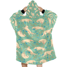 Load image into Gallery viewer, Flower Garden Borzoi Blanket Hoodie-Blanket-Apparel, Blanket Hoodie, Blankets, Borzoi, Dog Mom Gifts-30