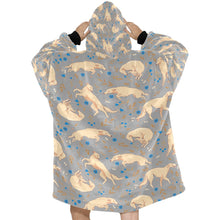 Load image into Gallery viewer, Flower Garden Borzoi Blanket Hoodie-Blanket-Apparel, Blanket Hoodie, Blankets, Borzoi, Dog Mom Gifts-33