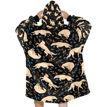 Load image into Gallery viewer, Flower Garden Borzoi Blanket Hoodie-Blanket-Apparel, Blanket Hoodie, Blankets, Borzoi, Dog Mom Gifts-36