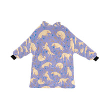 Load image into Gallery viewer, Flower Garden Borzoi Blanket Hoodie-Blanket-Apparel, Blanket Hoodie, Blankets, Borzoi, Dog Mom Gifts-Lavender Purple-ONE SIZE-10