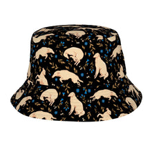Load image into Gallery viewer, Flower Garden Borzoi Husky Bucket Hat-Hats &amp; Caps-Accessories,Borzoi,Dog Dad Gifts,Dog Mom Gifts,Hats-Midnight Black-One Size-1