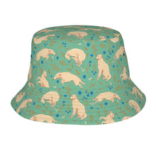 Load image into Gallery viewer, Flower Garden Borzoi Husky Bucket Hat-Hats &amp; Caps-Accessories,Borzoi,Dog Dad Gifts,Dog Mom Gifts,Hats-Mint Green-One Size-17