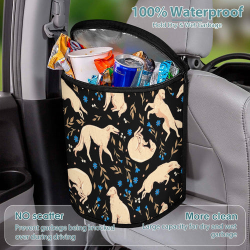 Flower Garden Borzoi Multipurpose Car Storage Bag-Car Accessories-Bags, Borzoi, Car Accessories-ONE SIZE-Black-5