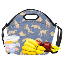 Load image into Gallery viewer, Flower Garden Borzoi Neoprene Lunch Bag-23