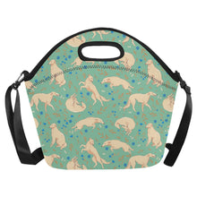Load image into Gallery viewer, Flower Garden Borzoi Neoprene Lunch Bag-28