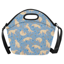 Load image into Gallery viewer, Flower Garden Borzoi Neoprene Lunch Bag-LightSkyBlue-ONESIZE-14