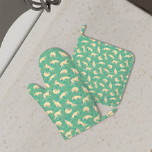 Load image into Gallery viewer, Flower Garden Borzoi Oven Mitts and Pot Holder Set-Kitchen Decor-Accessories,Borzoi,Dog Mom Gifts-3