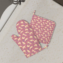 Load image into Gallery viewer, Flower Garden Borzoi Oven Mitts and Pot Holder Set-Kitchen Decor-Accessories,Borzoi,Dog Mom Gifts-2