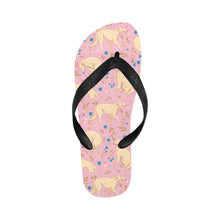 Load image into Gallery viewer, Flower Garden Borzoi Unisex Slippers-Footwear-Accessories, Borzoi, Dog Mom Gifts, Slippers-Light Pink-S-14