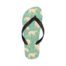 Load image into Gallery viewer, Flower Garden Borzoi Unisex Slippers-Footwear-Accessories, Borzoi, Dog Mom Gifts, Slippers-Mint Green-S-22