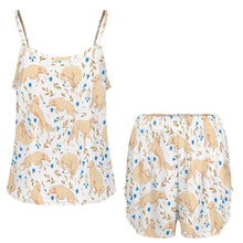 Load image into Gallery viewer, Flower Garden Borzoi Women's Cami and Shorts Pajama Set-10