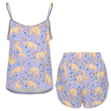 Load image into Gallery viewer, Flower Garden Borzoi Women's Cami and Shorts Pajama Set-19