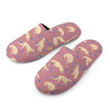 Load image into Gallery viewer, Flower Garden Borzoi Women's Cotton Mop Slippers-16