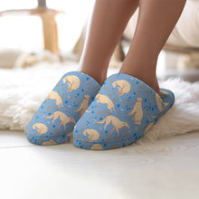 Load image into Gallery viewer, Flower Garden Borzoi Women's Cotton Mop Slippers-20