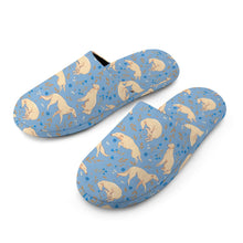 Load image into Gallery viewer, Flower Garden Borzoi Women's Cotton Mop Slippers-22