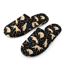 Load image into Gallery viewer, Flower Garden Borzoi Women's Cotton Mop Slippers-44
