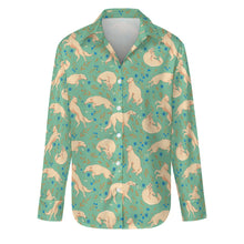 Load image into Gallery viewer, Flower Garden Borzoi Women's Shirt-Apparel-Apparel,Borzoi,Dog Mom Gifts,Shirt-9