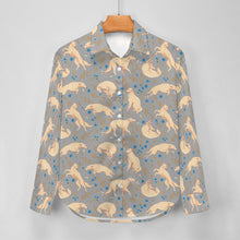 Load image into Gallery viewer, Flower Garden Borzoi Women's Shirt-Apparel-Apparel,Borzoi,Dog Mom Gifts,Shirt-25