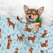 Load image into Gallery viewer, Flower Garden Chocolate Chihuahua Blanket for Dog-Pet Furniture-Blanket for Dogs,Blankets,Chihuahua,Home Decor-1