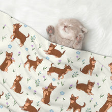 Load image into Gallery viewer, Flower Garden Chocolate Chihuahua Blanket for Dog-Pet Furniture-20