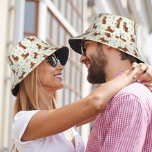 Load image into Gallery viewer, Flower Garden Chocolate Chihuahua Bucket Hat-Hats &amp; Caps-Accessories,Chihuahua,Dog Dad Gifts,Dog Mom Gifts,Hats-32